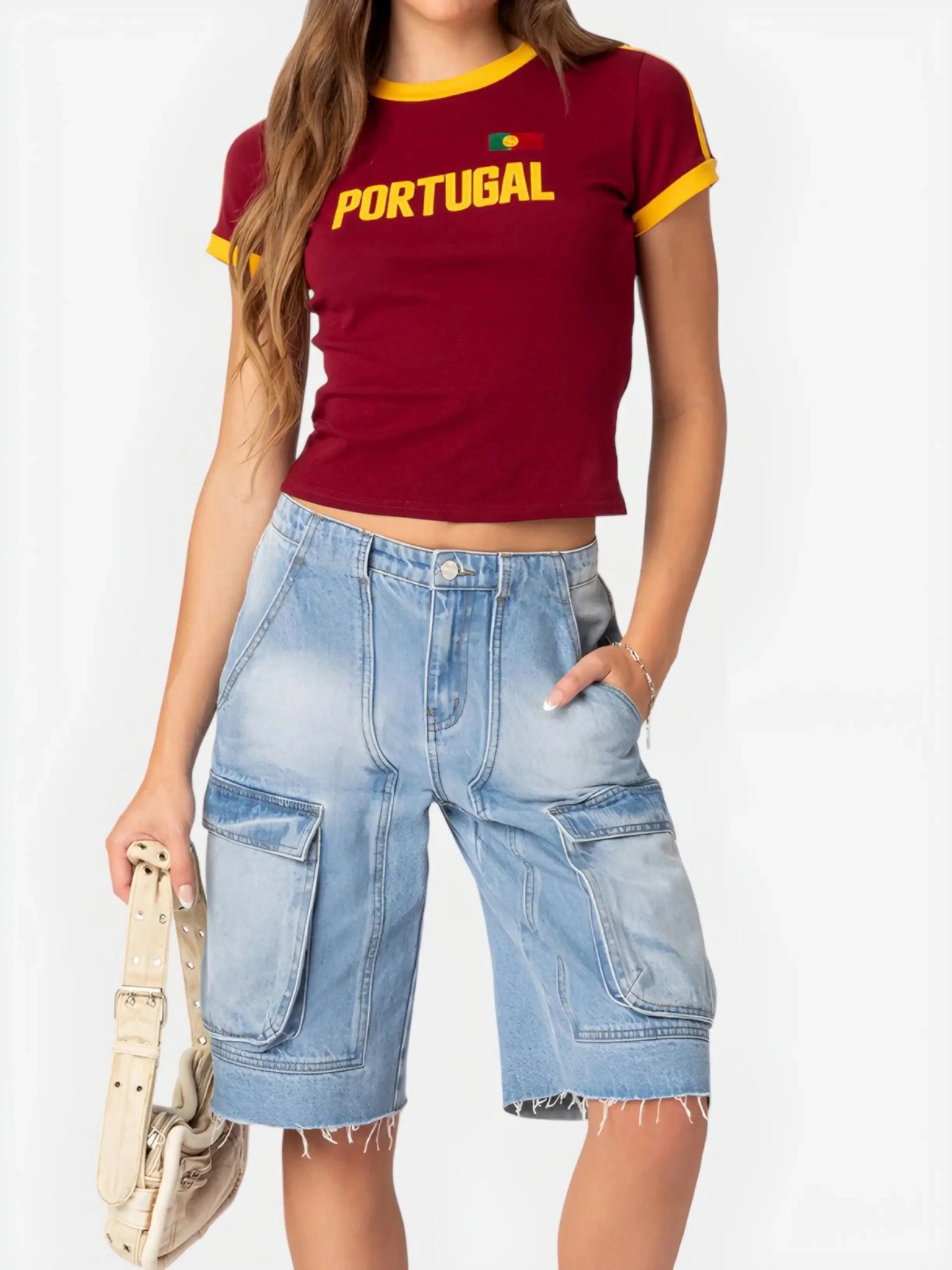 Portugal Jersey Crop Top