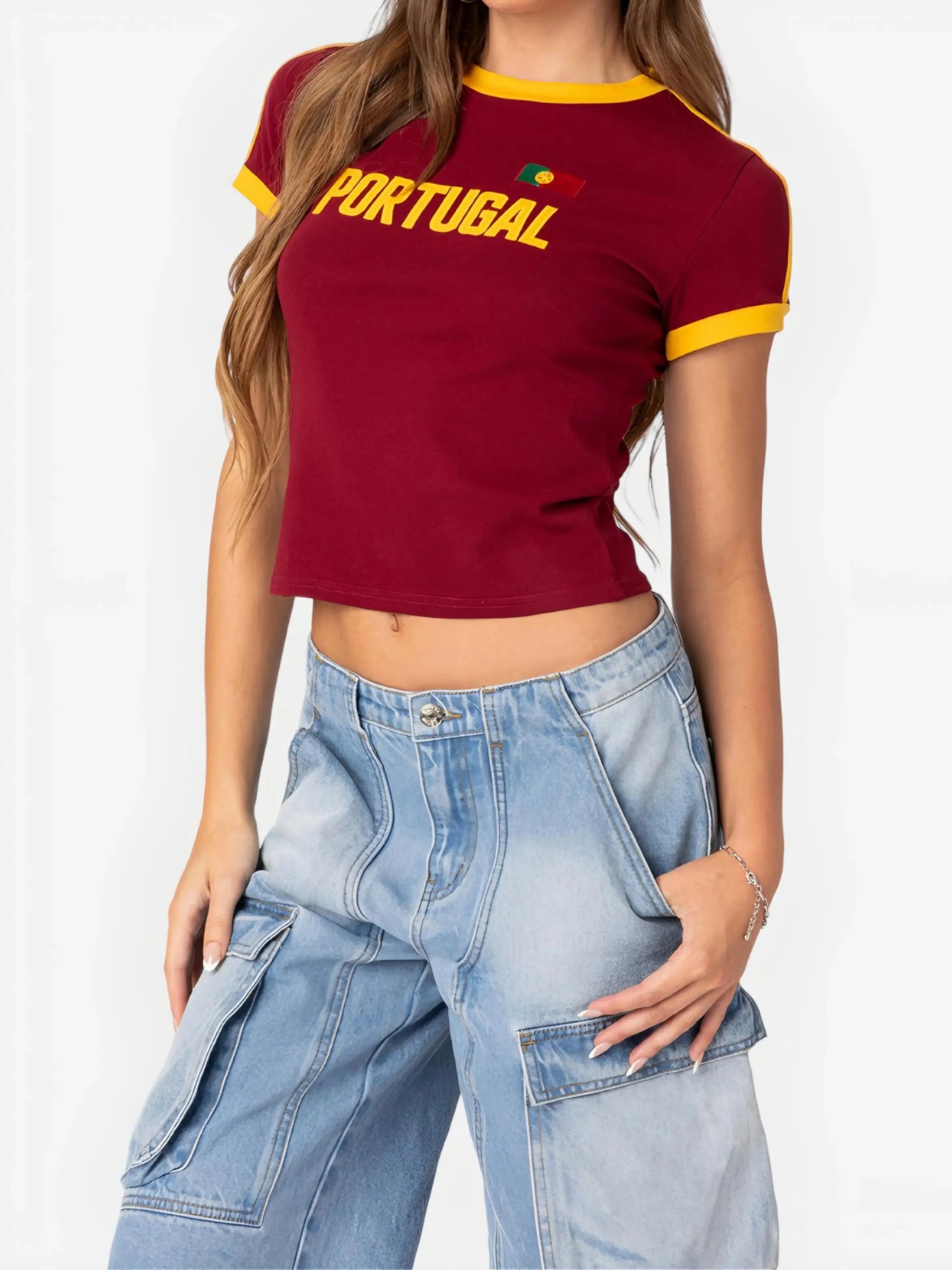 Portugal Jersey Crop Top