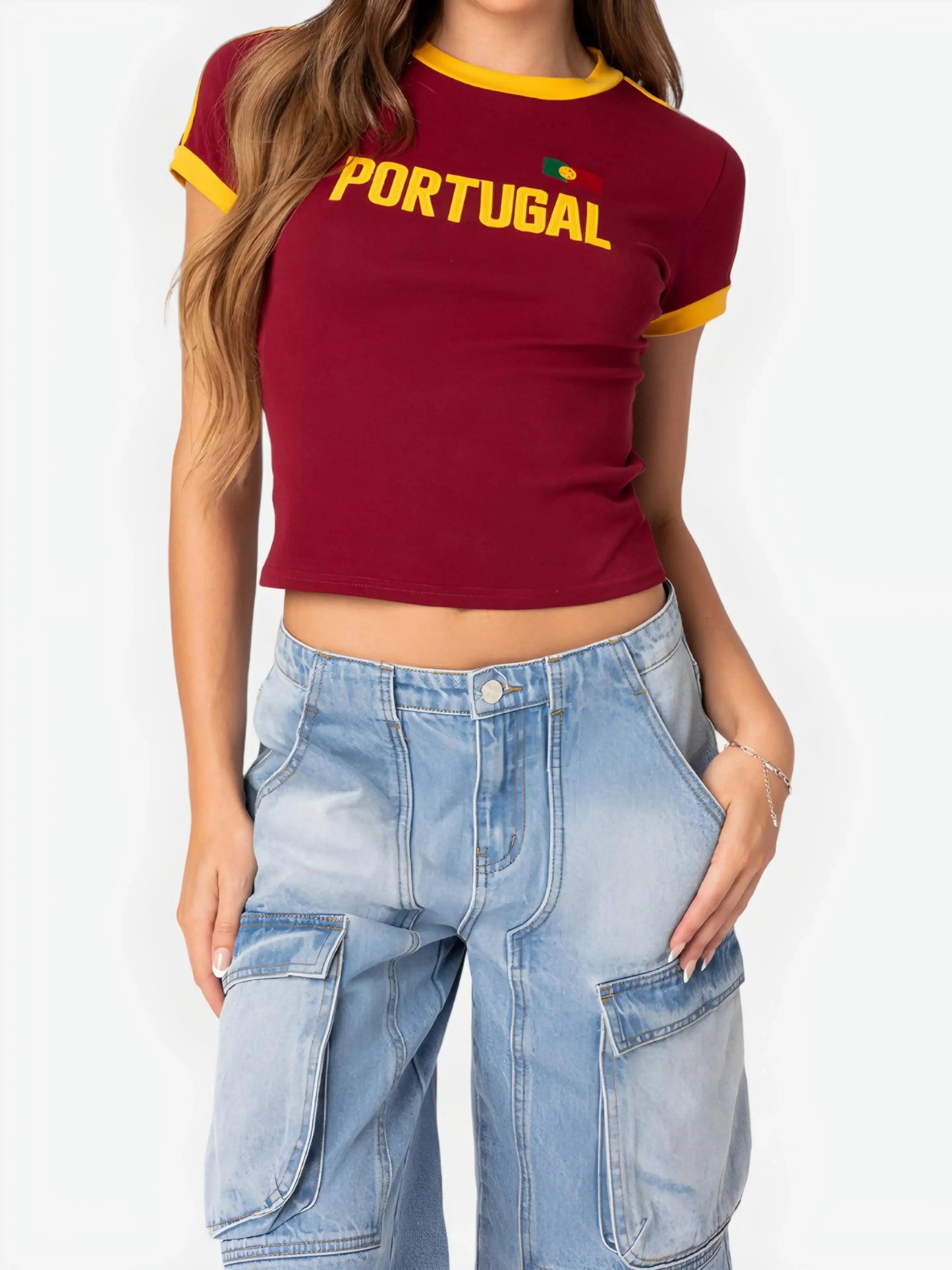 Portugal Jersey Crop Top