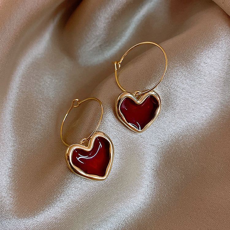 Red Heart Earrings