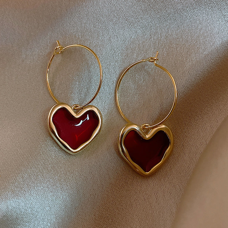 Red Heart Earrings