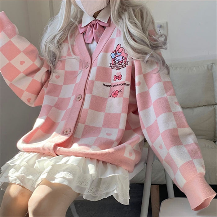 Sanrio Checker Cardigan