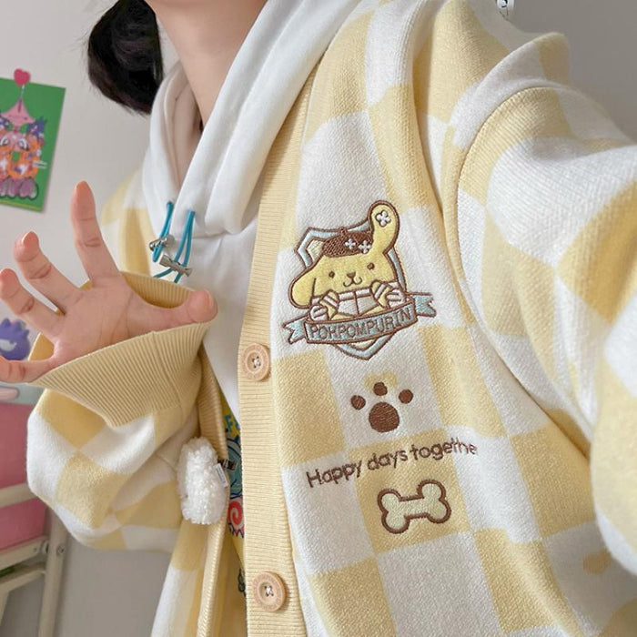 Sanrio Checker Cardigan