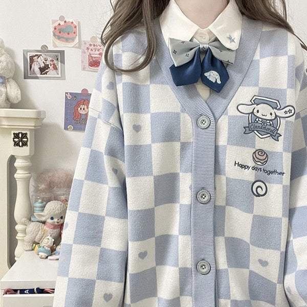 Sanrio Checker Cardigan