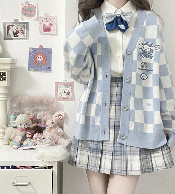 Sanrio Checker Cardigan