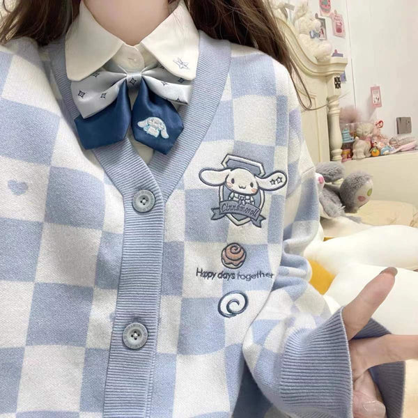 Sanrio Checker Cardigan