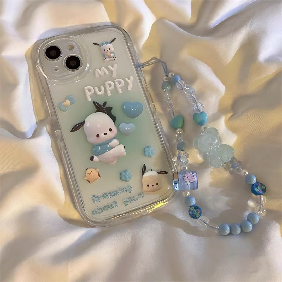 Sanrio Clear iPhone Case & Charm Strap