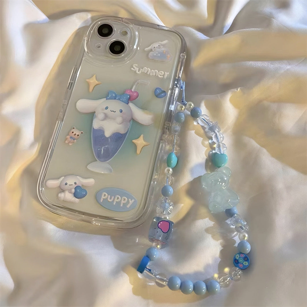 Sanrio Clear iPhone Case & Charm Strap