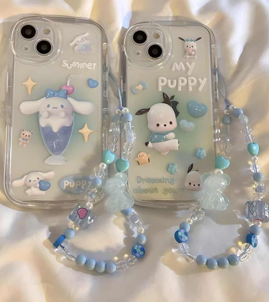 Sanrio Clear iPhone Case & Charm Strap