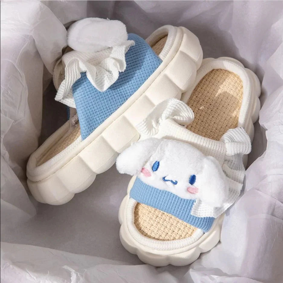 Sanrio Linen Thick Slippers