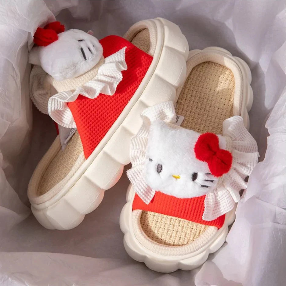 Sanrio Linen Thick Slippers