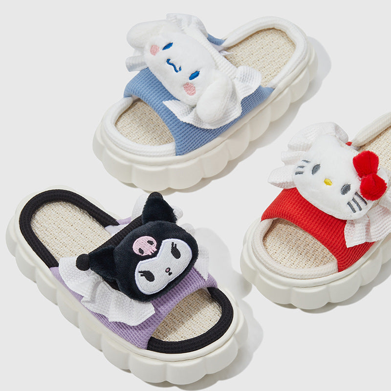 Sanrio Linen Thick Slippers