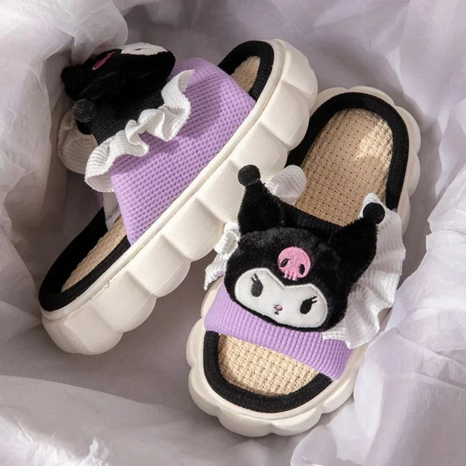 Sanrio Linen Thick Slippers