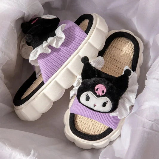 Sanrio Linen Thick Slippers