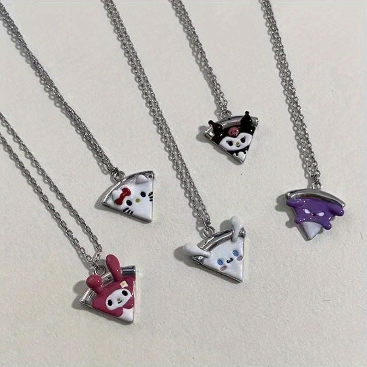 Sanrio Pizza Magnetic Friendship Necklace Set