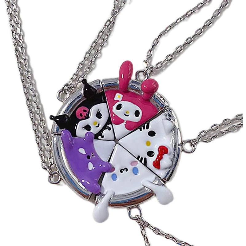 Sanrio Pizza Magnetic Friendship Necklace Set