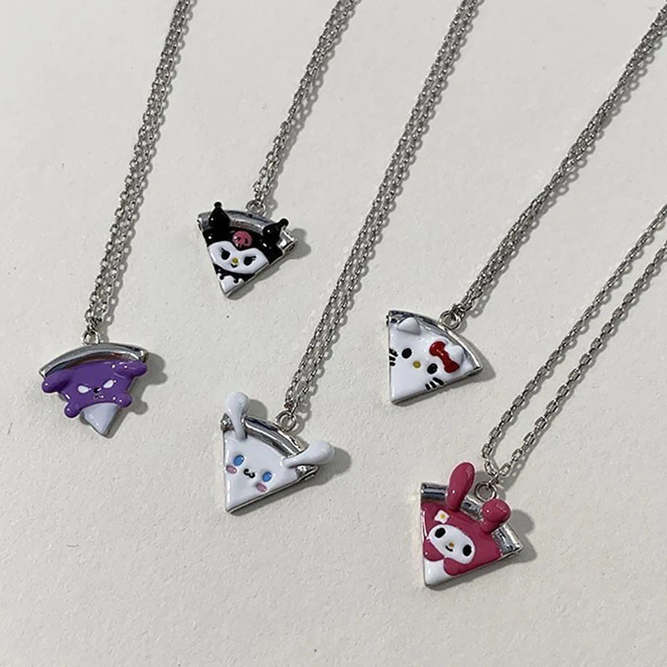 Sanrio Pizza Magnetic Friendship Necklace Set