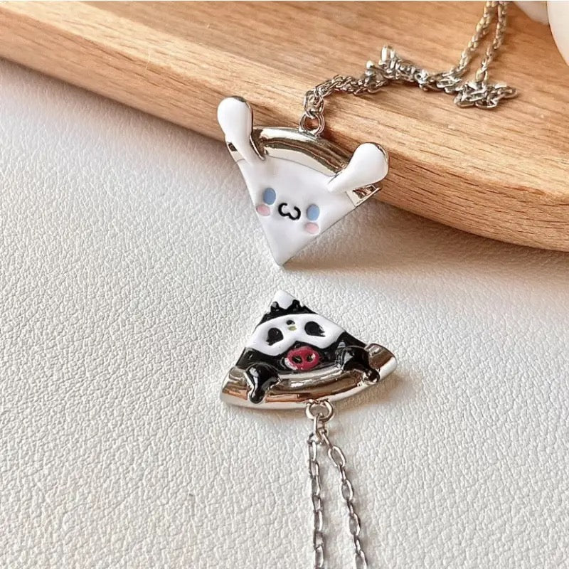 Sanrio Pizza Magnetic Friendship Necklace Set