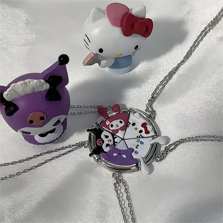 Sanrio Pizza Magnetic Friendship Necklace Set