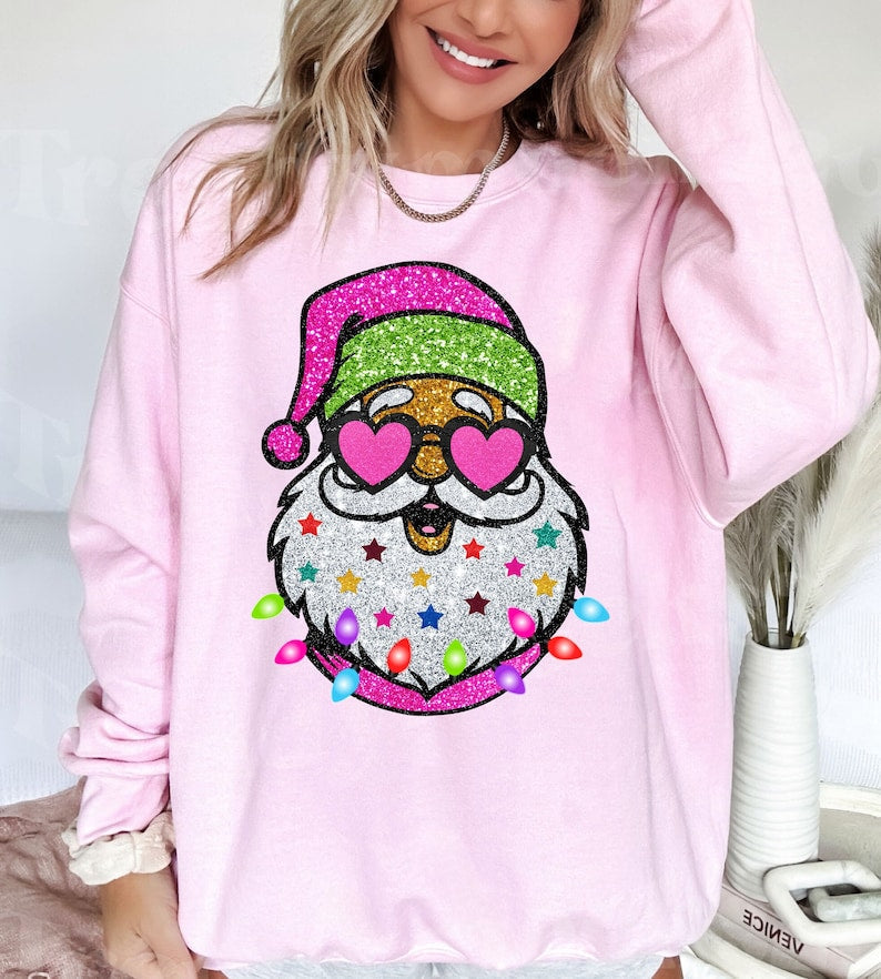 Santa with Sunglasses Sweatshirt