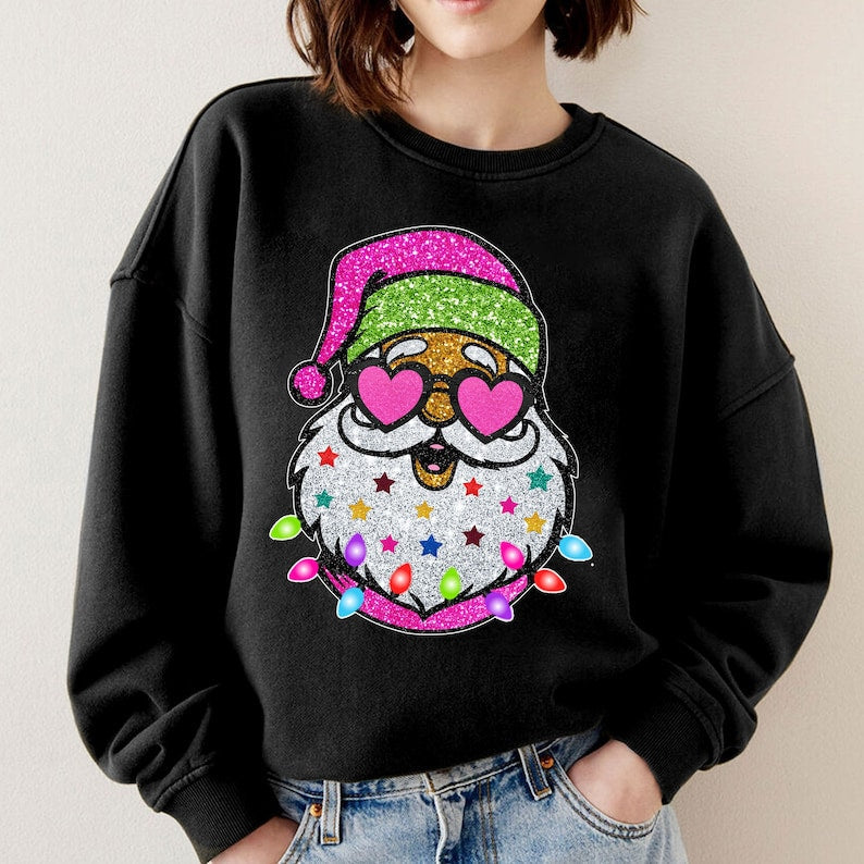 Santa with Sunglasses Sweatshirt