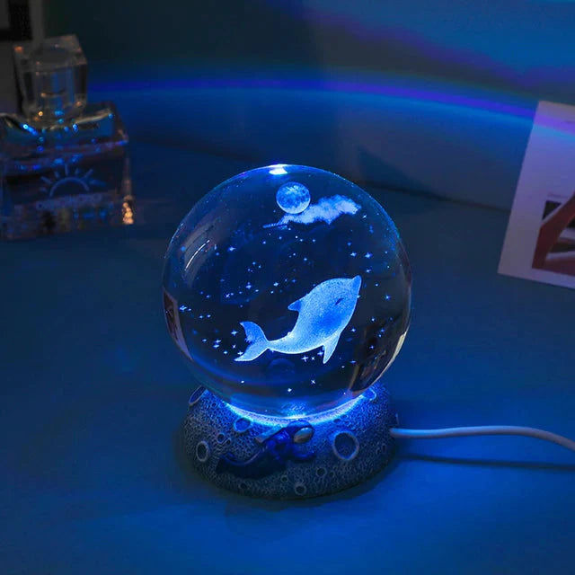 Sea Fish 3d Crystal Lamp