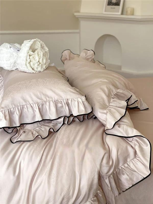 Silky Ruffle Bedding Set