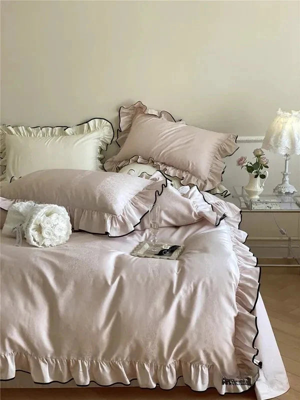 Silky Ruffle Bedding Set