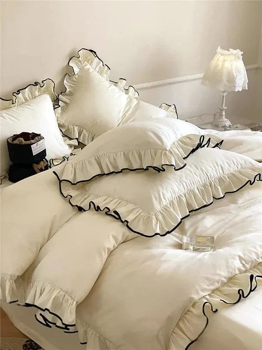 Silky Ruffle Bedding Set