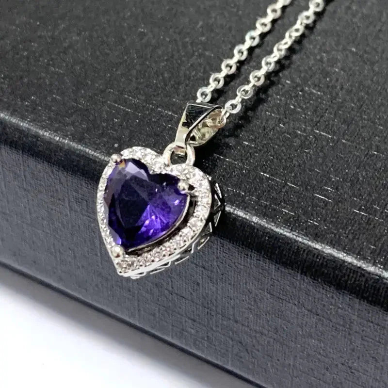 Silver Birthstones Necklace