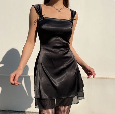 Sleeveless Square Neckline A-Line Mini Dress