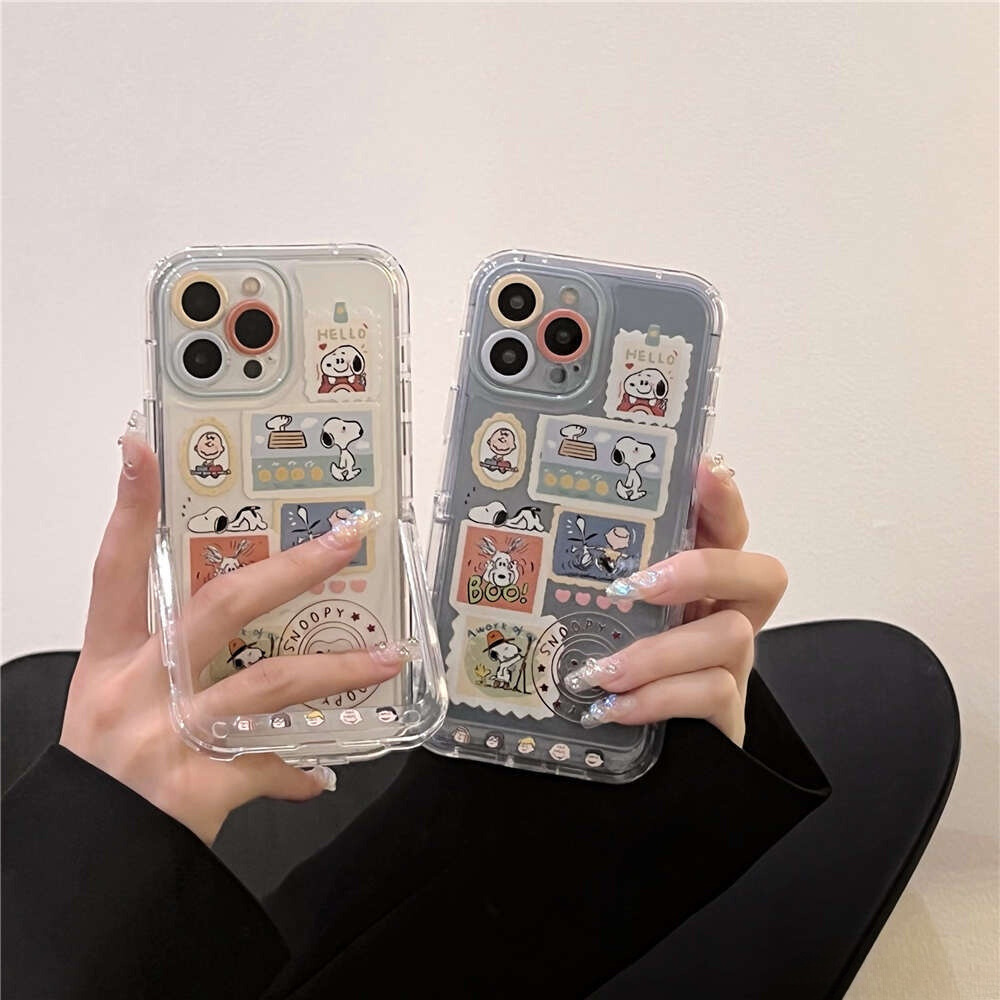 Snoopy Clear Kickstand iPhone Case