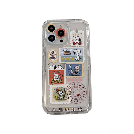 Snoopy Clear Kickstand iPhone Case