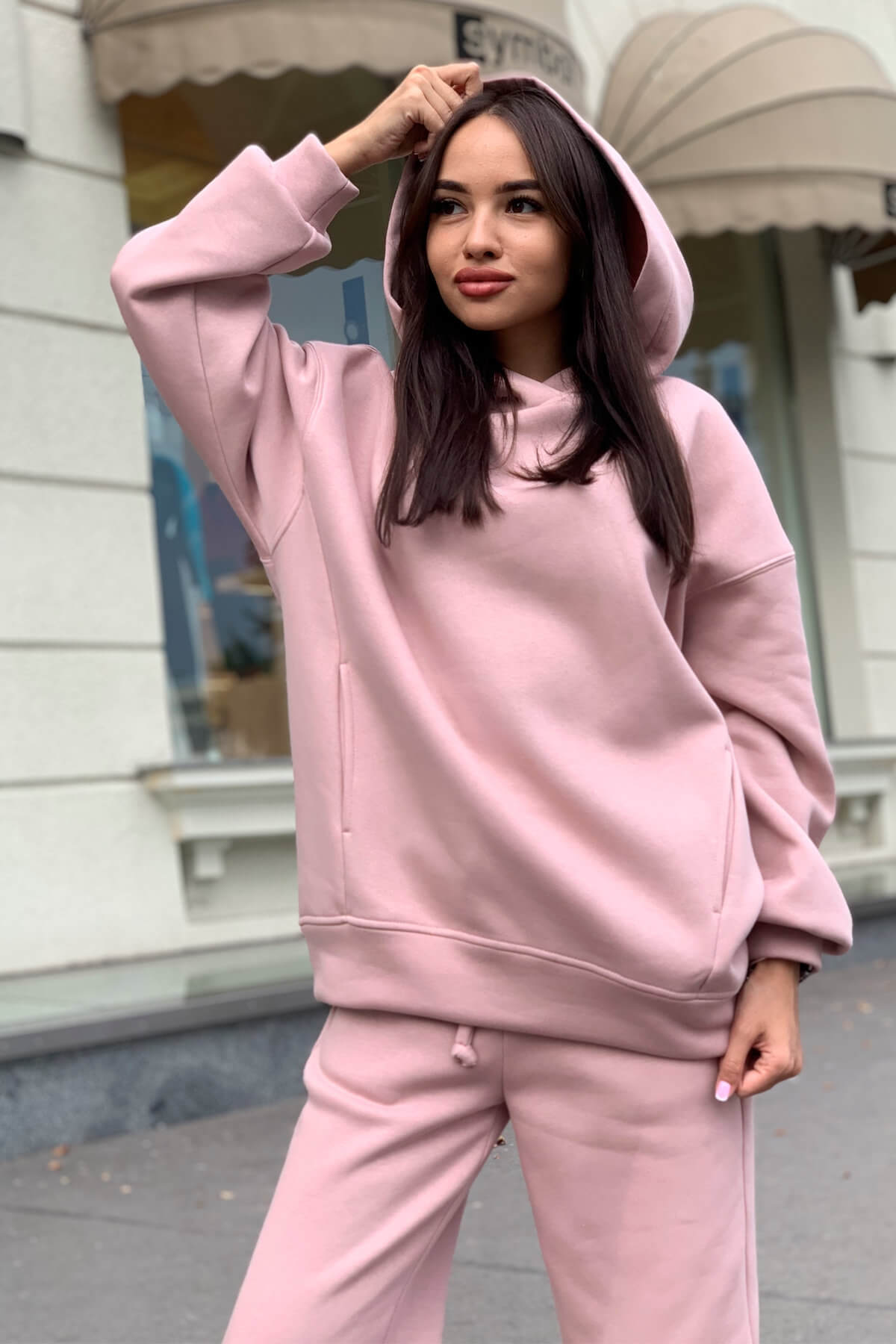 Solid Color Hoodie Outfit