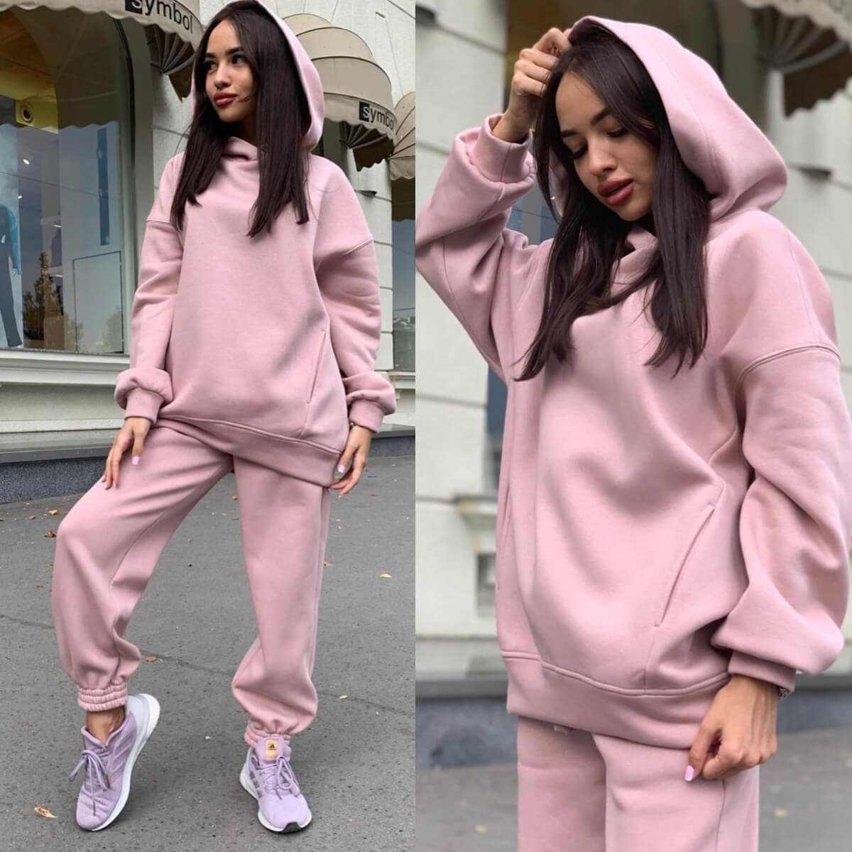 Solid Color Hoodie Outfit