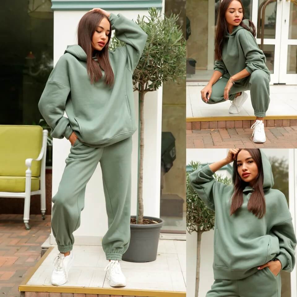 Solid Color Hoodie Outfit