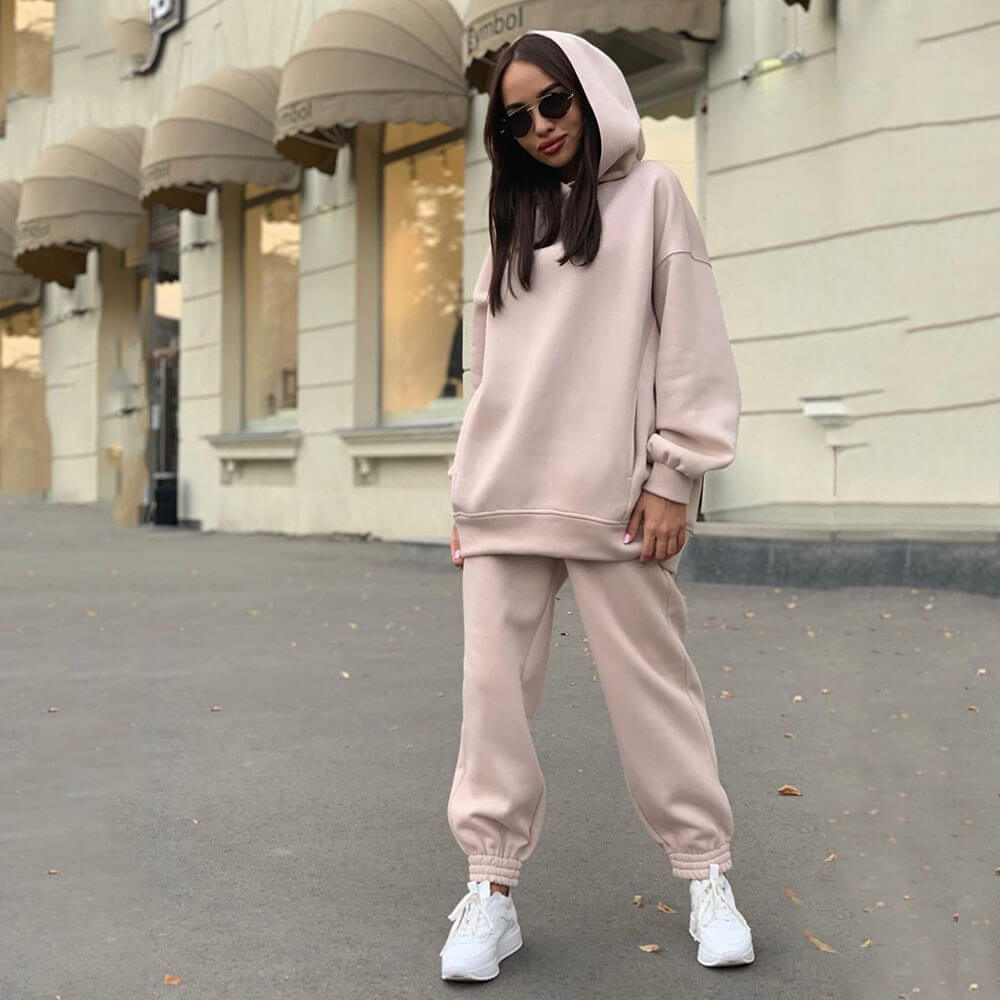 Solid Color Hoodie Outfit