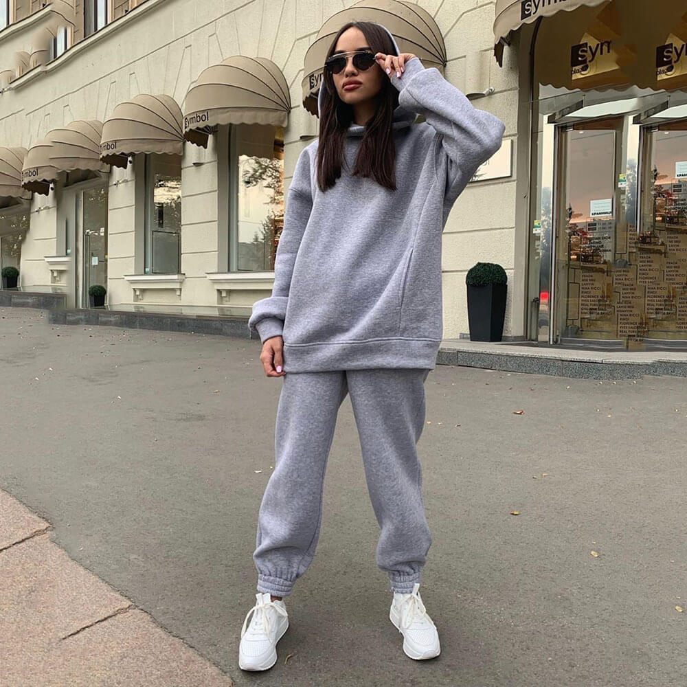 Solid Color Hoodie Outfit