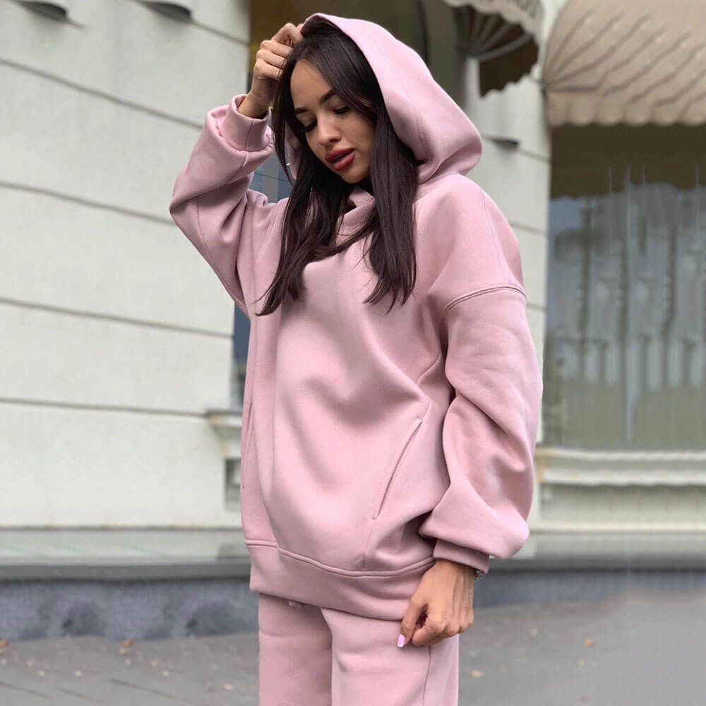 Solid Color Hoodie Outfit