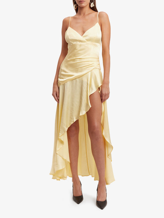 Sorella Midi Dress In Canary Yellow