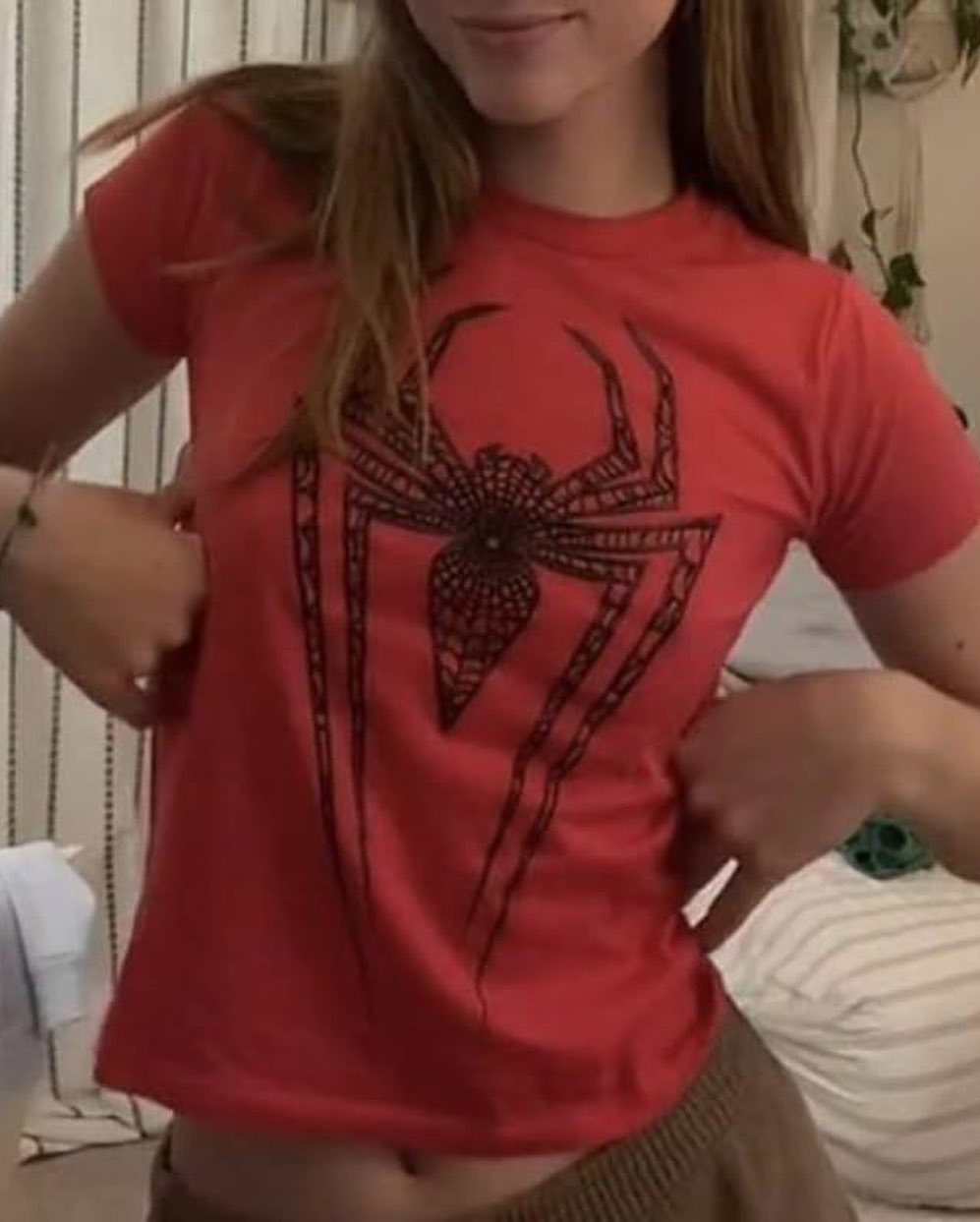 Spider Graphic Crop Top