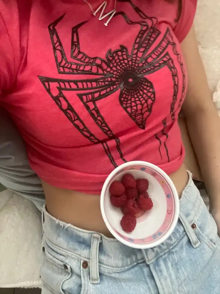 Spider Graphic Crop Top