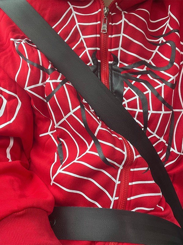 Spider Zip Up Y2K Hoodie