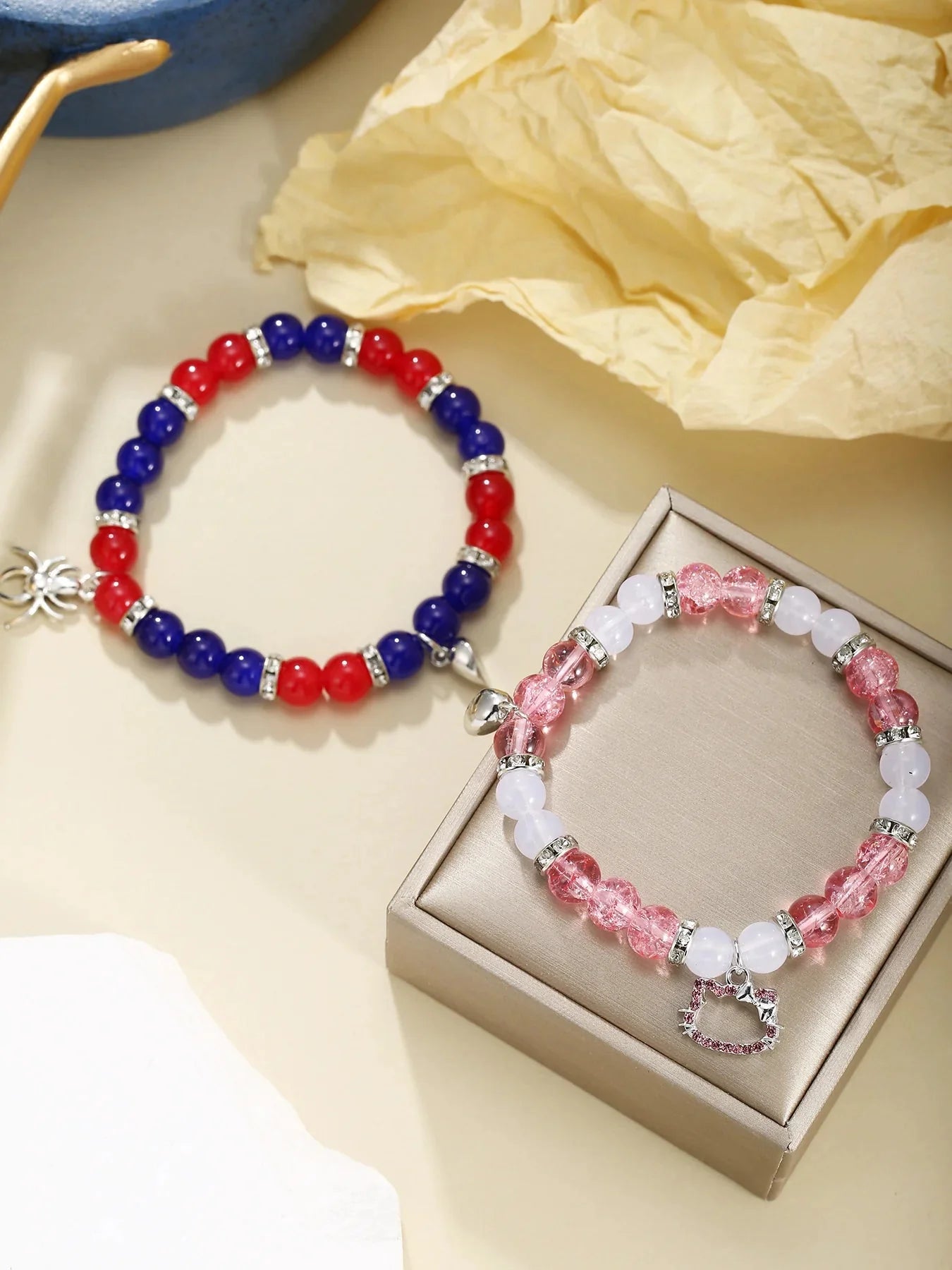 Spidey & Hello Kitty Magnetic Couples Bracelets