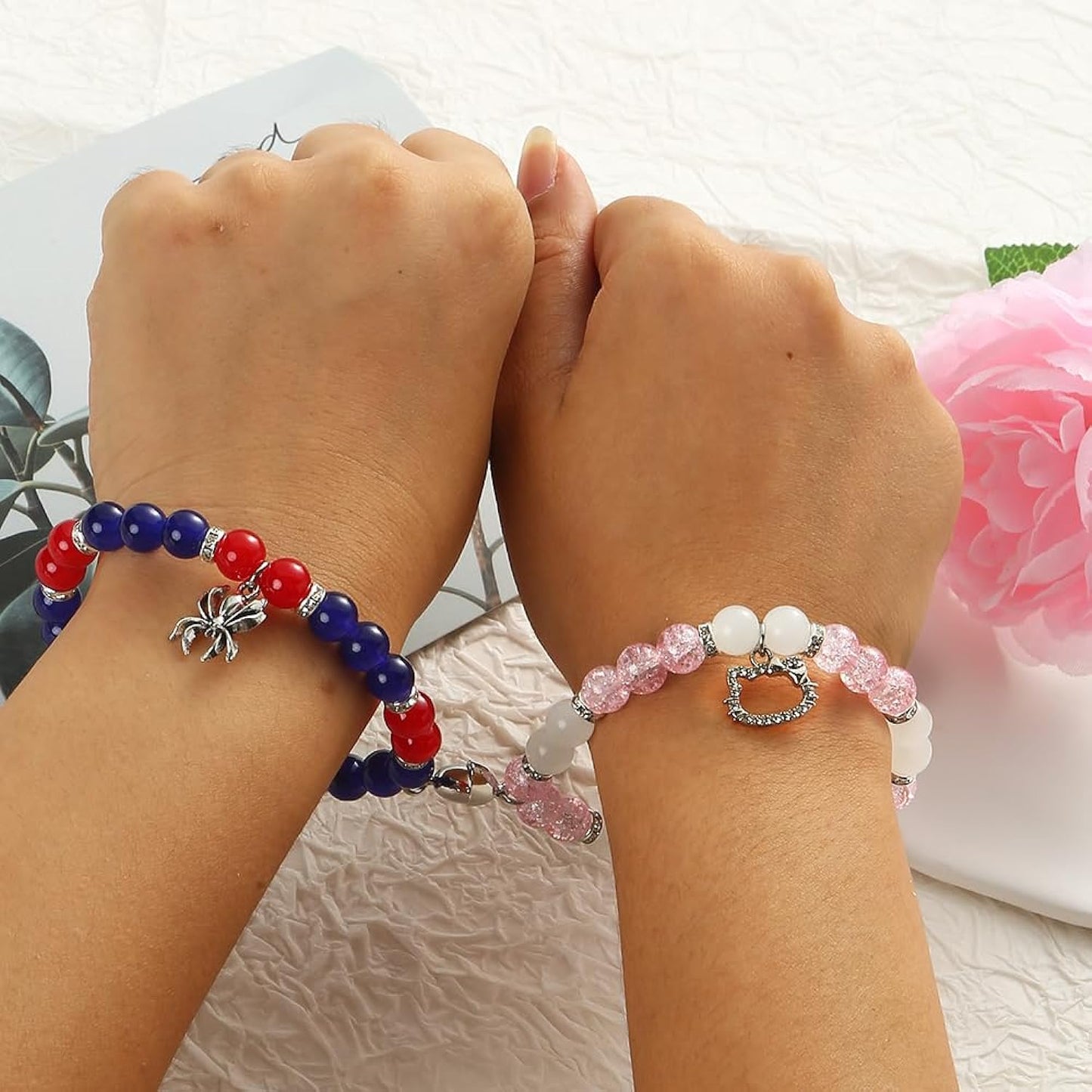 Spidey & Hello Kitty Magnetic Couples Bracelets