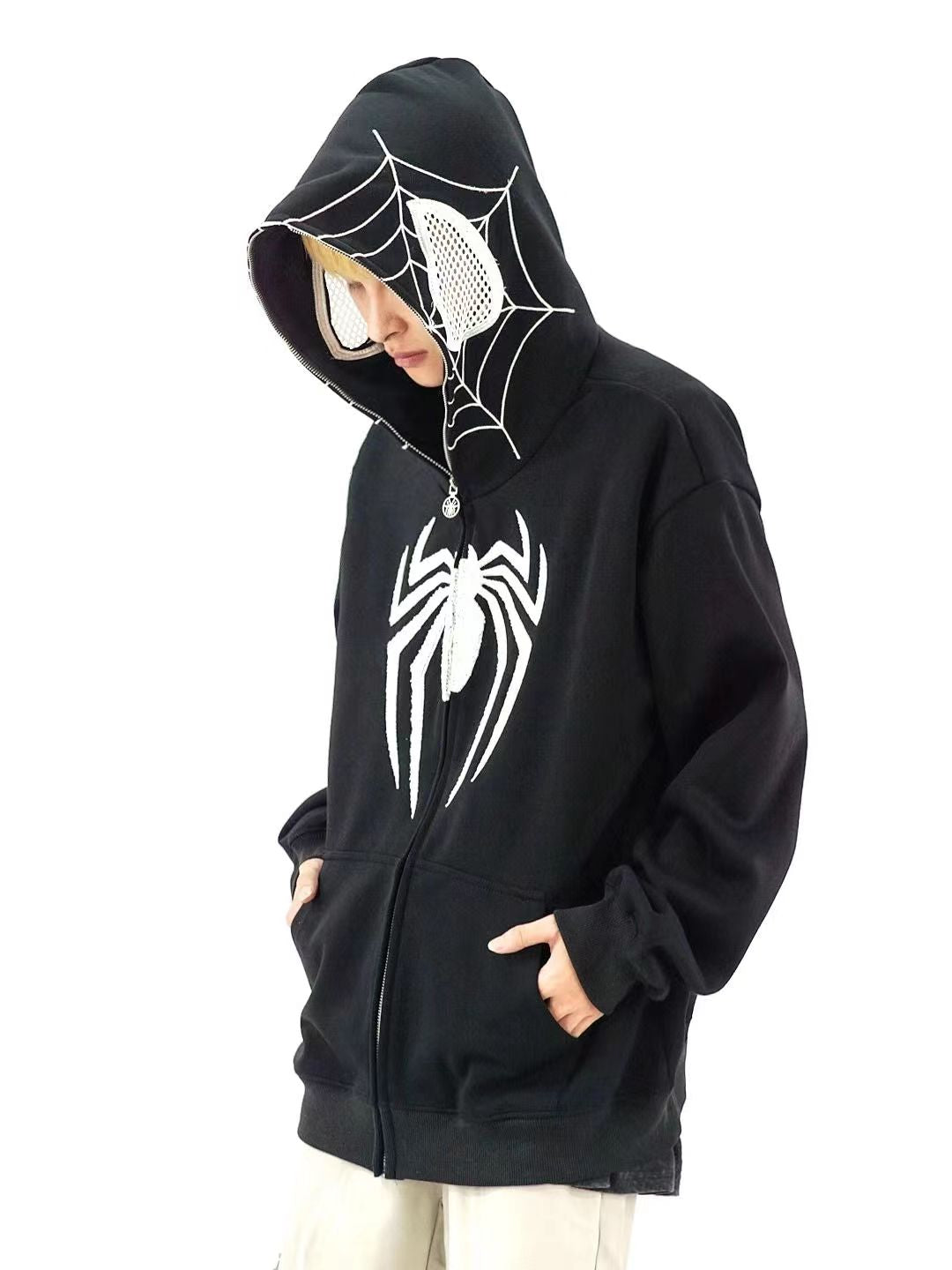 Spidey Web Full Zip Up Hoodie