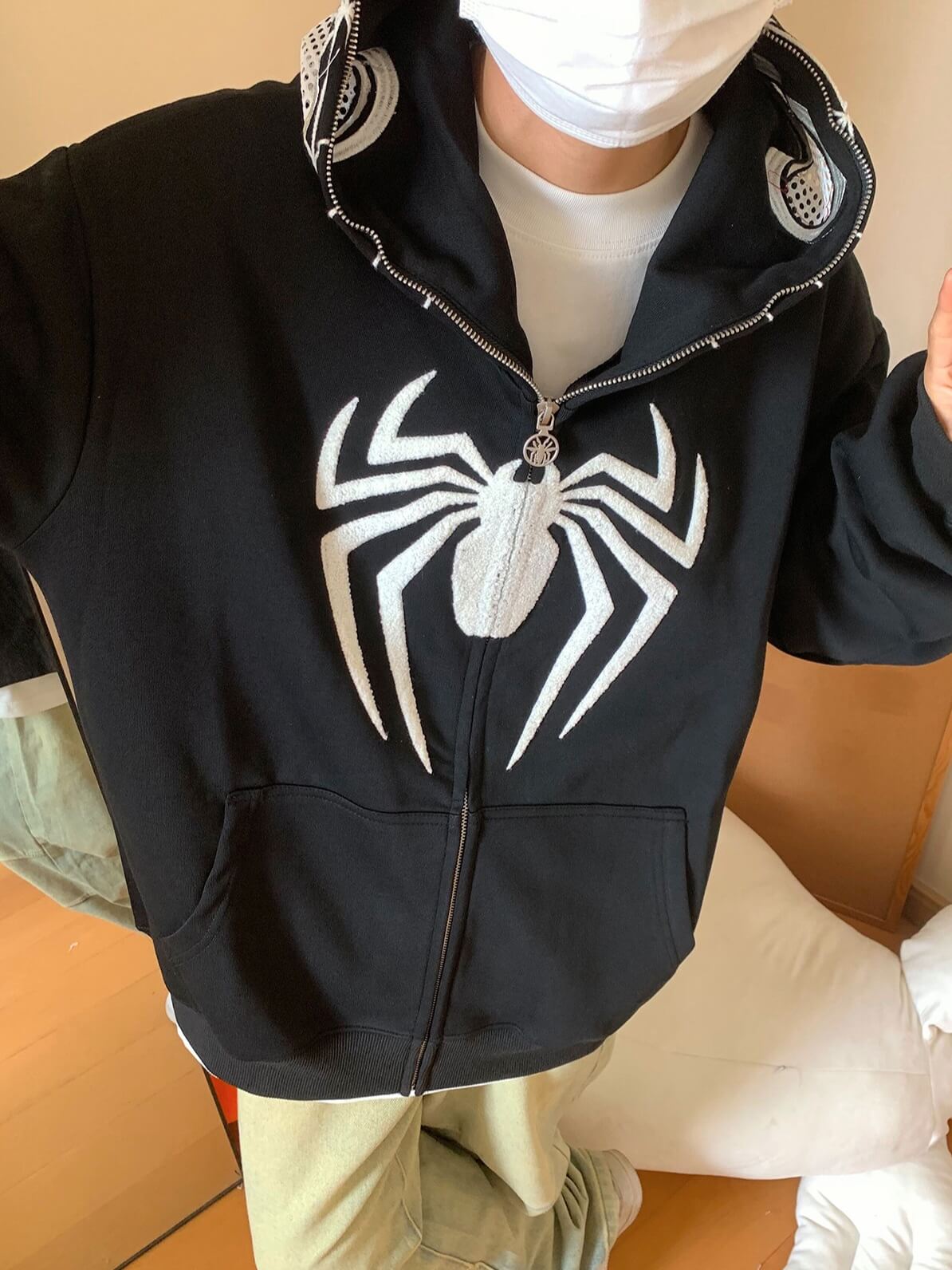 Spidey Web Full Zip Up Hoodie