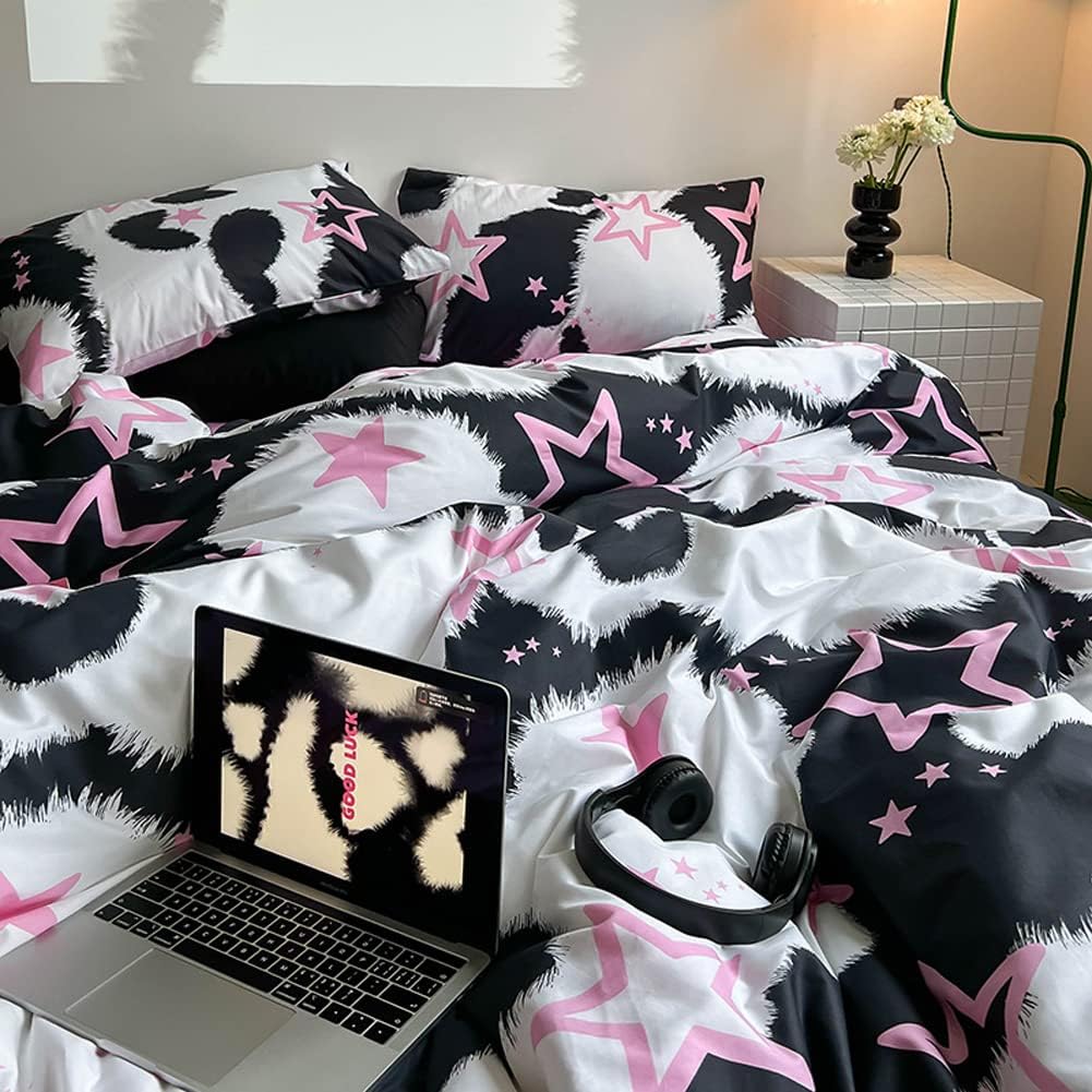 Star Cow Print Bedding Set