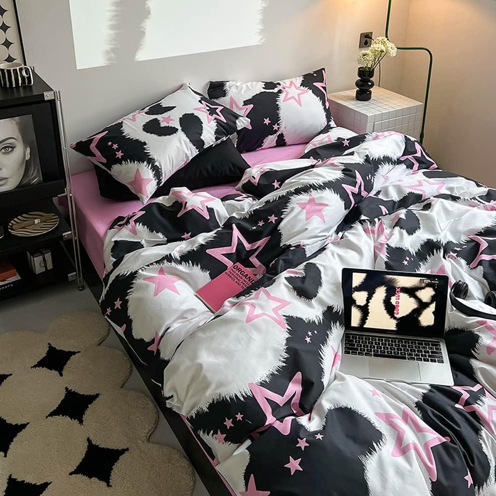 Star Cow Print Bedding Set