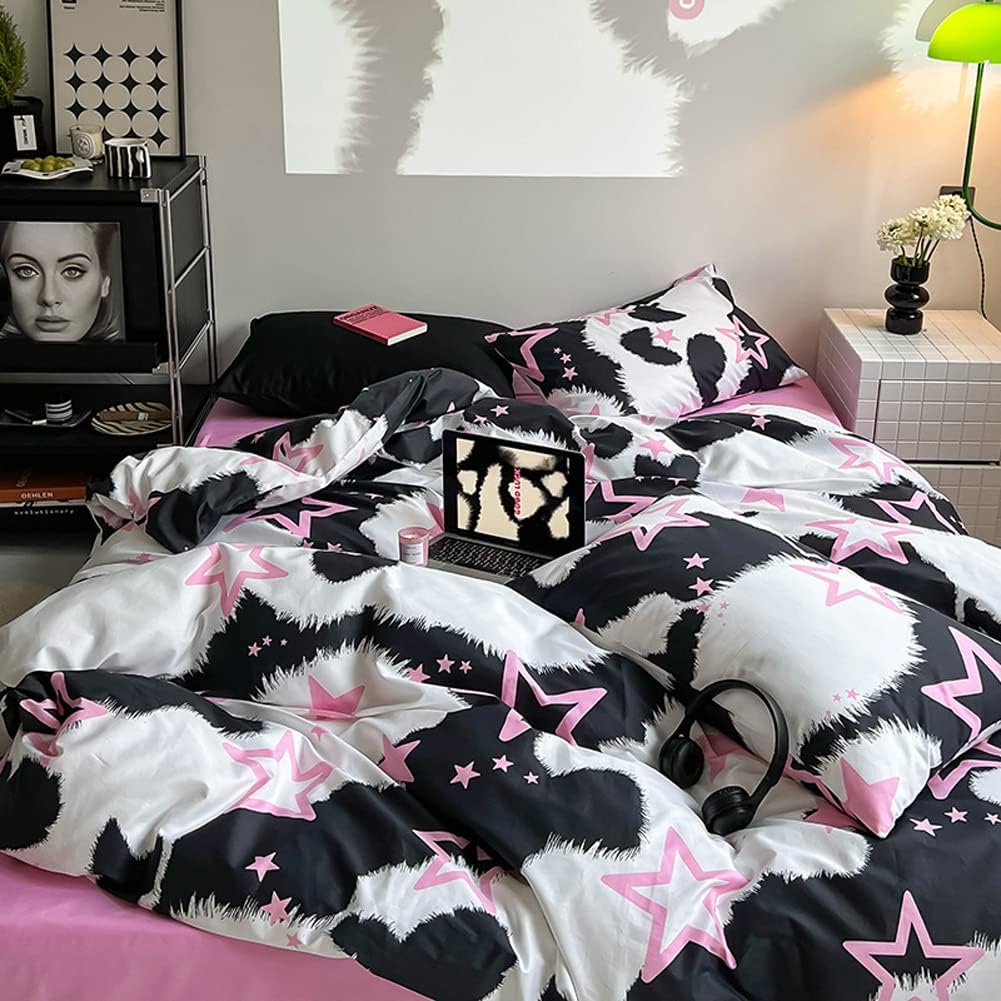 Star Cow Print Bedding Set